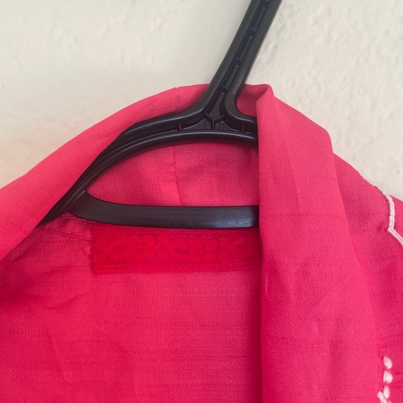 Vintage Pink Embroidered Dressing Gown - Picture 12 of 12